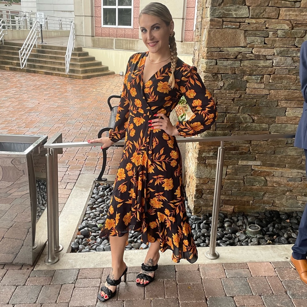Flowy Ankle Length Cocktail Dress Size Small